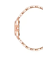 Rose Gold Tone Metal Link Bracelet Watch - 26 Millimeter