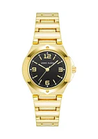 Women's Gold Tone Metal Link Bracelet Watch