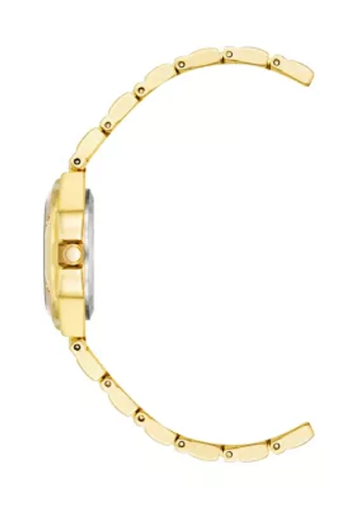 Women's Gold Tone Metal Link Bracelet Watch