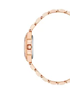 Women's Rose Gold Tone Metal Link Bracelet Watch - 28 Millimeter