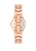 Women's Rose Gold Tone Metal Link Bracelet Watch - 28 Millimeter