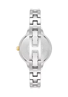 Women's Two-Tone Alloy Open Bangle Watch