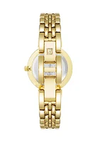 Quartz Red Roman Numeral Dial Gold-Tone Alloy Watch