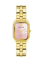 Women's Gold Tone Metal Link Bracelet Watch