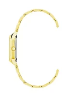 Women's Gold Tone Metal Link Bracelet Watch