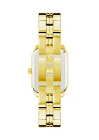 Women's Gold-Tone Link Bracelet with Pink Mother of Pearl Dial Watch, 24mm