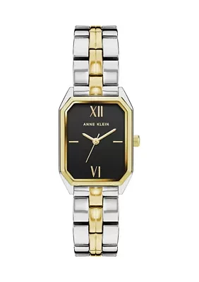 Women's Octagonal Two Tone Alloy Link Bracelet Watch