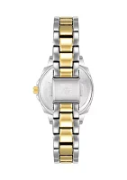 Women's Two Tone Metal Link Braelet Watch - 28 Millimeter