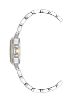 Women's Two Tone Metal Link Braelet Watch - 28 Millimeter