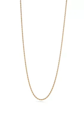 24K Gold Over Sterling Silver Chain Necklace