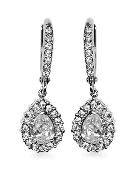 Pear Drop Crystal Drop Earrings