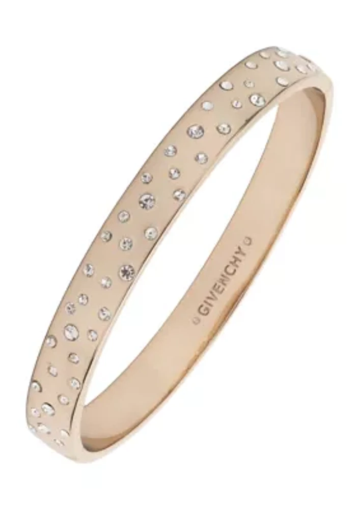 Gold Tone Crystal Pavé Bangle Bracelet