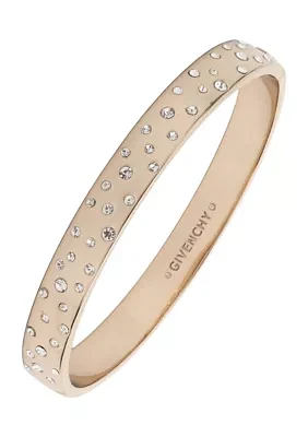 Gold Tone Crystal Pavé Bangle Bracelet