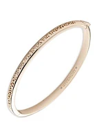 Gold Tone Logo Bangle Bracelet