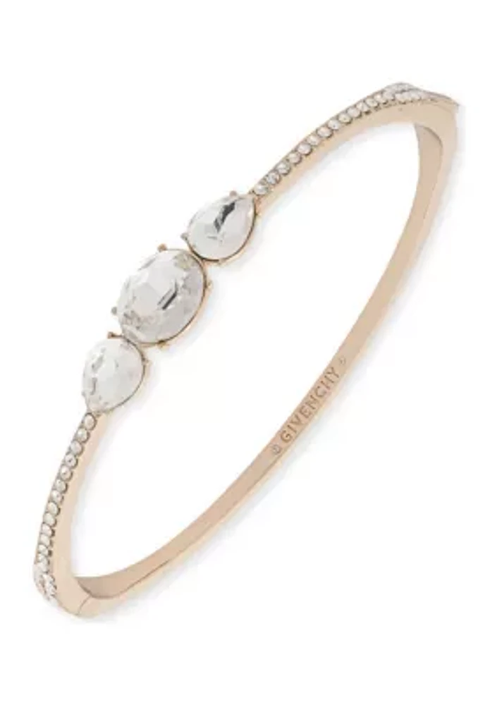 Gold Tone Crystal Bangle Bracelet