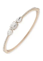 Gold Tone Crystal Bangle Bracelet