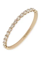 Gold Tone Crystal Bangle Bracelet