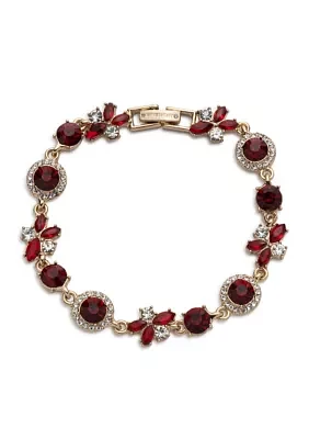 Gold Tone Red Flex Bracelet