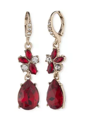 Stone Double Drop Earrings