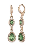 Gold Tone Double Drop Earrings