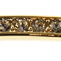 Gold-Tone Pave Bangle Bracelet