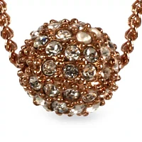 Rose Gold-Tone Fireball Pendant Necklace