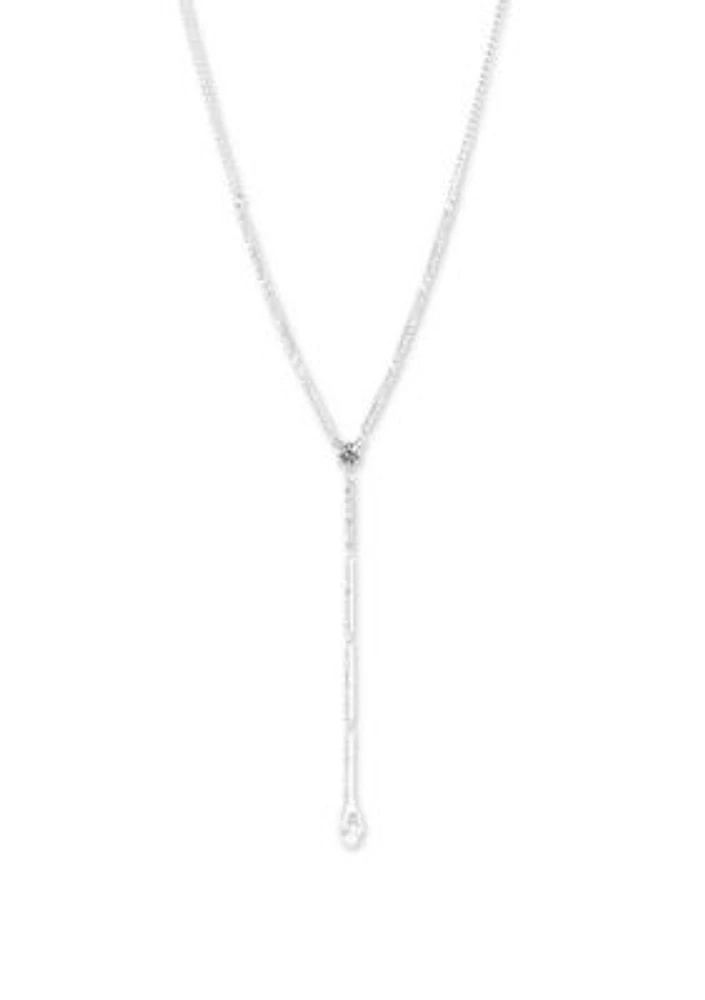 16" Crystal Long Y Necklace