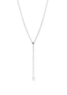 16" Crystal Long Y Necklace