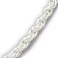  24 Inch Sterling Silver Diamond Cut Rope Chain Necklace 