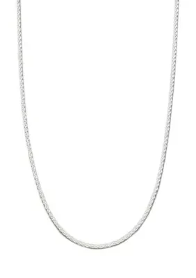  24 Inch Sterling Silver Diamond Cut Rope Chain Necklace 