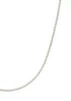  24 Inch Sterling Silver Diamond Cut Rope Chain Necklace 