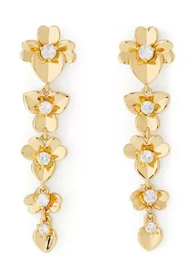 Precious Pansy Linear Earrings