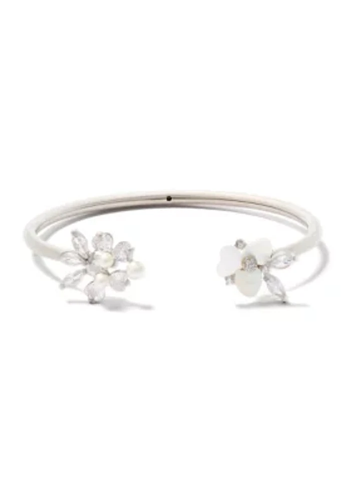 Precious Pansy Flex Cuff Bracelet