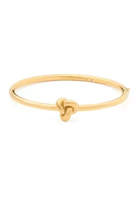 Two Tone Double Knot Bangle Bracelet