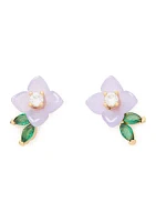 Lab Grown Bursting Blooms Stud Earrings