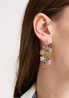 Lab Grown Bursting Blooms Drop Earrings