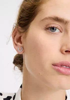 Lab Grown Pavé Horseshoe Stud Earrings