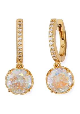 Pavé Huggie Drop Earrings