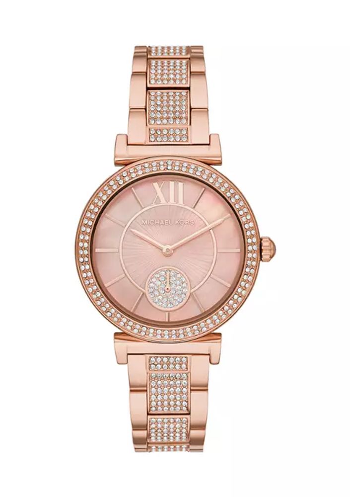 Belk Abbey Three-Hand Rose Gold-Tone Stainless Steel Watch | The Summit