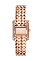 Women Rose Gold Stainless Steel Crystal Watch