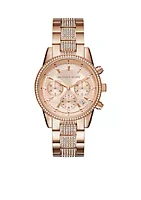 Michael Kors Rose Gold-Tone Ritz Watch