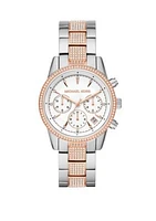 Women's Ritz Chronograph Two Tone Stainless Steel Watch