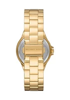 Lennox Three-Hand Gold-Tone Stainless Steel Watch