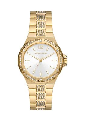 Women's Gold Tone Stainless Steel Crystal Embellished Watch