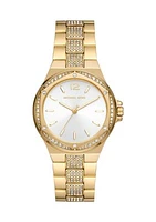 Women's Gold Tone Stainless Steel Crystal Embellished Watch