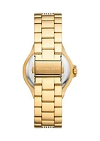 Women's Gold Tone Stainless Steel Crystal Embellished Watch