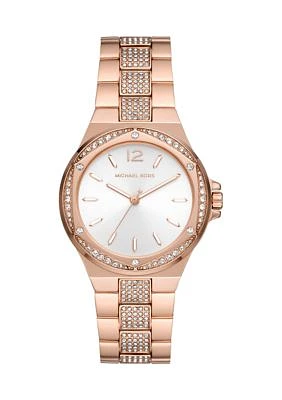 Women's Rose Gold Crystal Embellished Watch