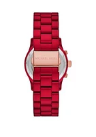 Women's Red Runway Bracelet Watch 