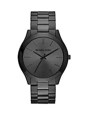 Michael Kors Slim Runway Black Ion Plated Stainless Steel Bracelet Watch