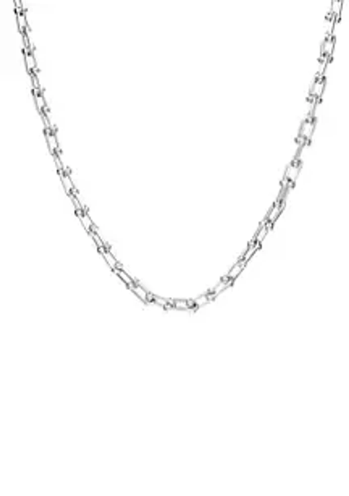 Belk Silverworks Silver Plated Horseshoe Link Chain Necklace